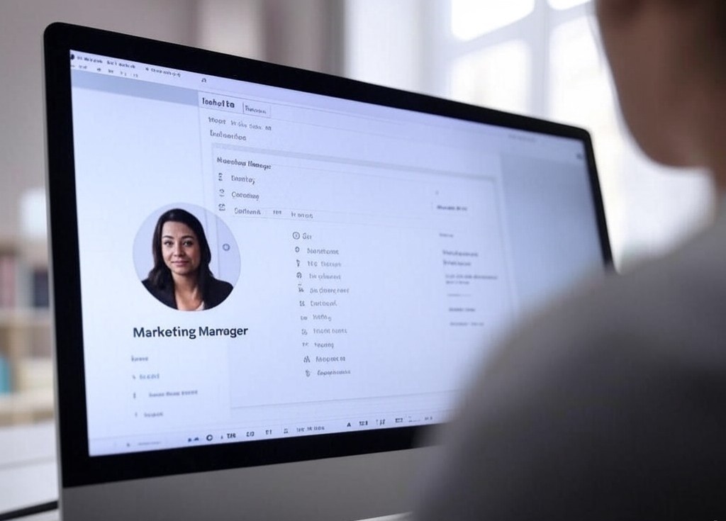 Een LinkedIn profiel met gevoelige informatie gemarkeerd